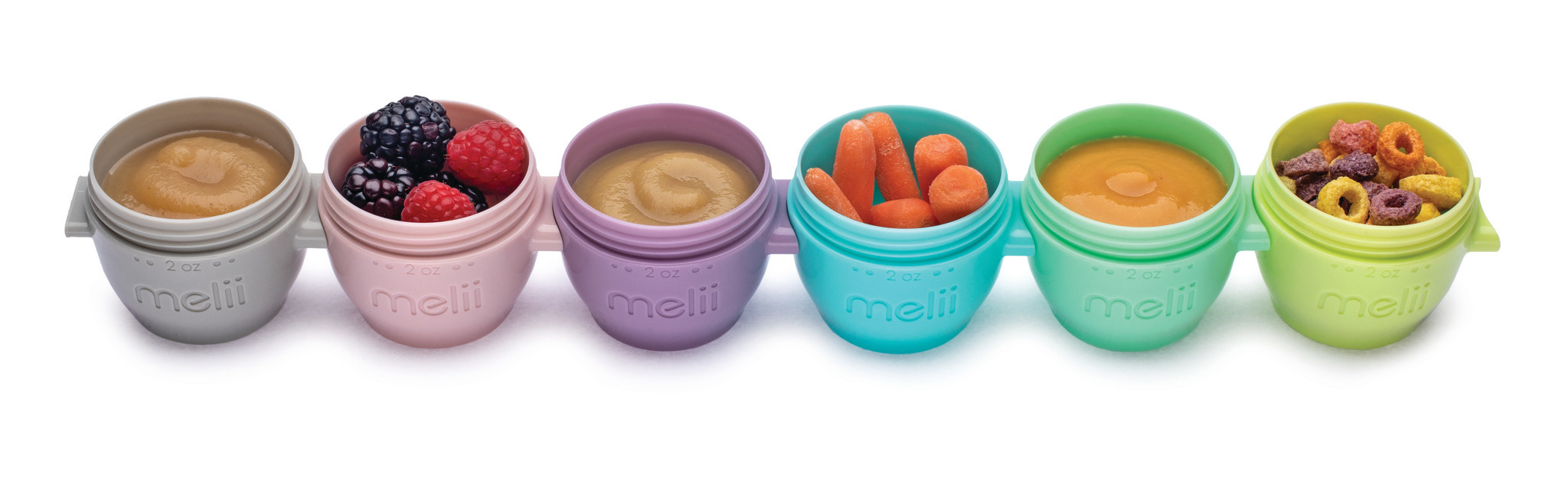 melii Snack and Go Pods Portable sealed baby food container