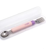 Melii Melii Detachable Spoon and Fork with Carrying Case, rose