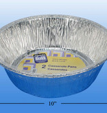 2x assiettes à tarte/casseroles 9.5x2.875" en aluminium à usage unique