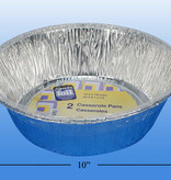 Kit of 2, 9.5" Foil Casserole/Pie Pans