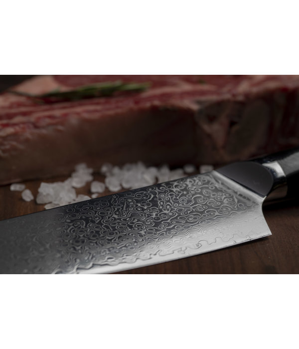 oFuun Couteau Cuisine Damas, 19,3cm Couteau Japonais en 67 Couche Acier  Damas, Couteaux de Chef Professionnel avec Poignée G10 : : Cuisine  et Maison