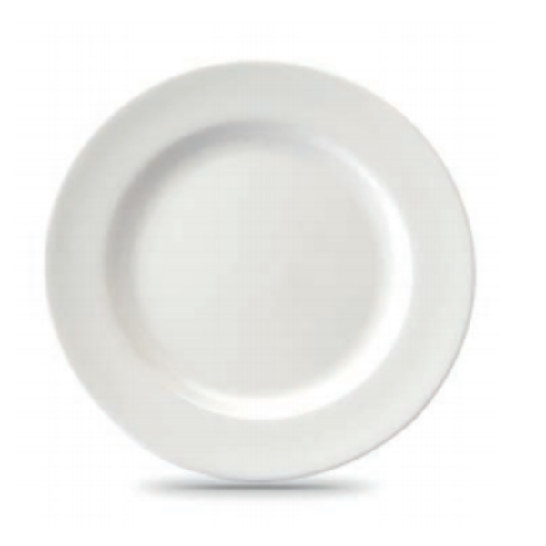 Vitrex Crown Round White Plate 8"