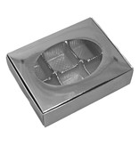 Silver one piece box with window