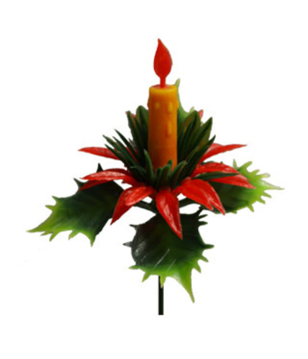 Vincent Sélection PIC - POINSETTIA AVEC CHANDELLE, 1pc