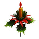 PIC - POINSETTIA WITH CANDLE, 1pc