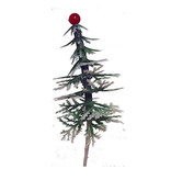 Vincent Sélection PIC 3D SNOWY FIR WHITH RED BALL, 1pc