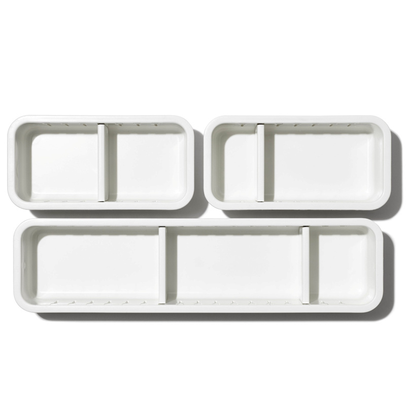 3-Piece Slim Adjustable Drawer Bin Set by OXO – Airstream Supply Company