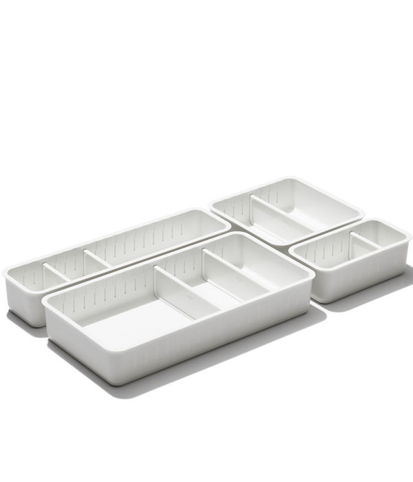 Oxo Jeu de 4 rangements de tiroirs ajustables d'OXO