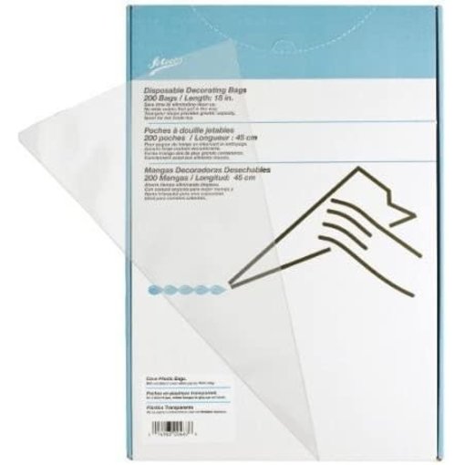 Ateco ATECO CLEAR DISPOSABLE BAGS 18"