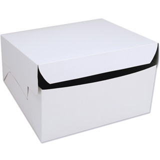 Boîte gâteau carton blanc 12x12x5 x150 - Boîte à gâteau