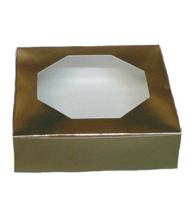 Vincent Sélection GOLD BOX WITH CELLO WINDOW - 7 X 7 X 2"