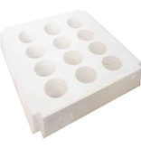 WHITE CUPCAKE INSERT (TRAY) - 12 CUPCAKES