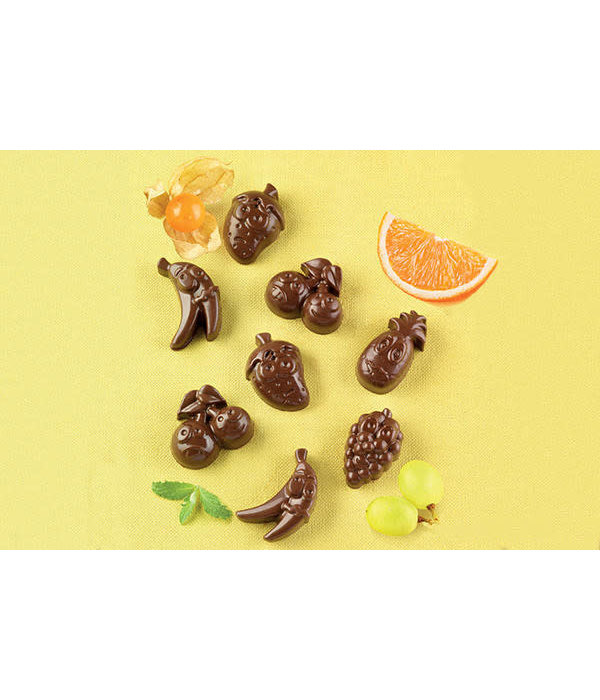 Silikomart Moule à chocolat Choco Fruits "Easy Choc" en silicone de Silikomart