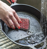 Lodge Lodge Silicone & Chainmail Scrubbing Pad, Red