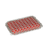 Lodge Lodge Silicone & Chainmail Scrubbing Pad, Red