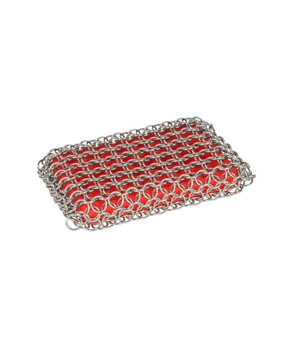 Lodge Lodge Silicone & Chainmail Scrubbing Pad, Red