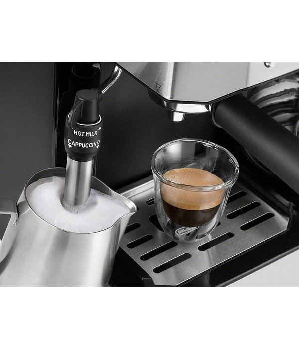 Delonghi Machine à café et espresso All-in-One, cappuccino, machine à latte + mousseur à lait réglable avancé de  Delonghi