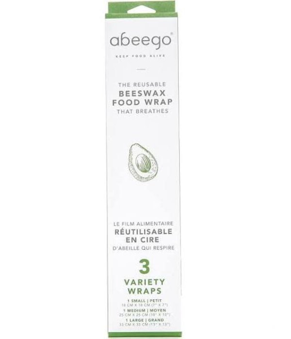 Abeego Abeego Reusable Food Wrap Set of 3 Variety Wraps