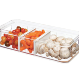 Interdesign iDesign Container with Divisions 15.75" x 6.5" "Crisp Fridge"