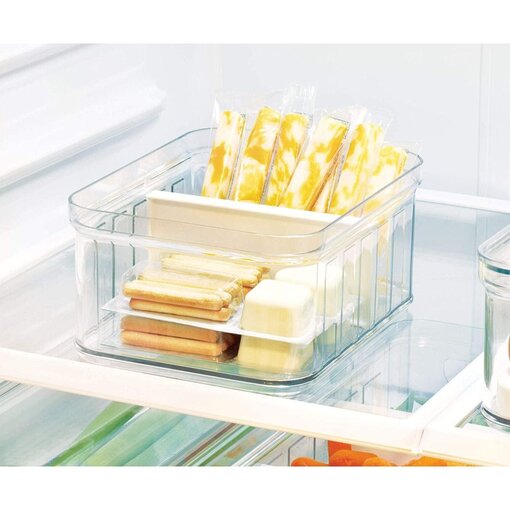 Interdesign iDesign Container with Divisions 8.5" x 6.5" "Crisp Fridge"