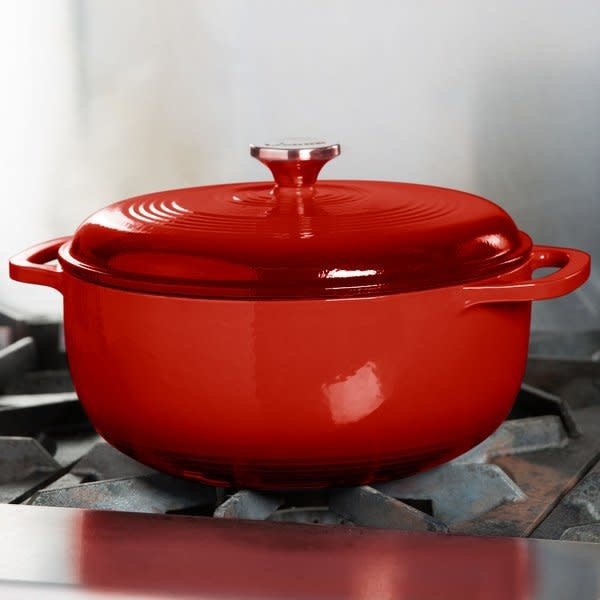 Lodge® 6 Quart Red Enameled Cast Iron Dutch Oven