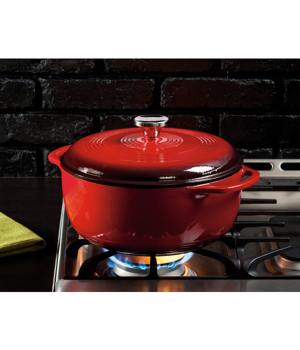 Lodge Lodge 6 Quart Red Enameled Cast Iron Dutch Oven