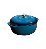 Lodge Cocotte en fonte émaillée bleu 6pt rond de Lodge