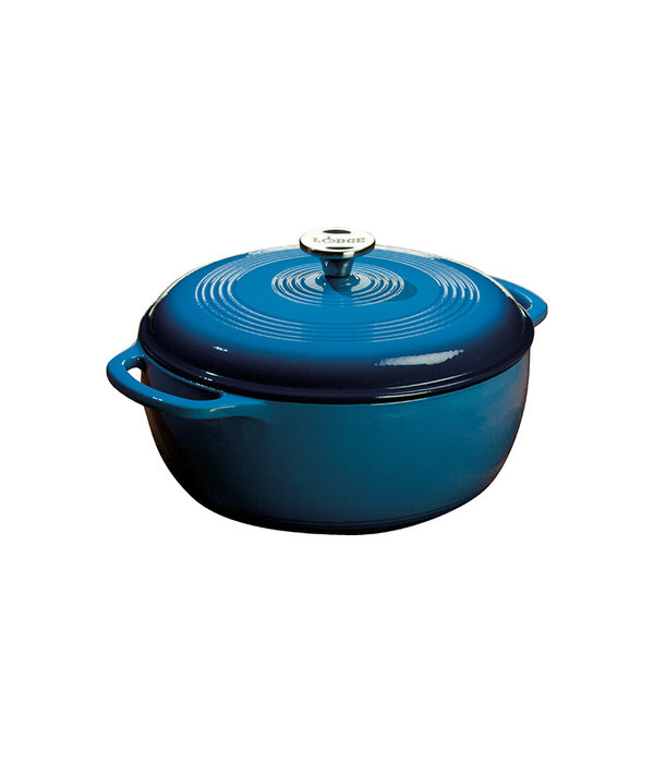 Lodge Cocotte en fonte émaillée bleu 6pt rond de Lodge