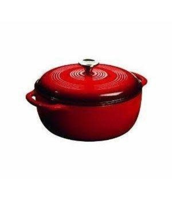 Lodge Lodge 7.5 Quart Red Enameled Cast Iron Dutch Oven