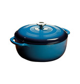 Lodge Cocotte en fonte émaillée bleu 7,5 pt de Lodge