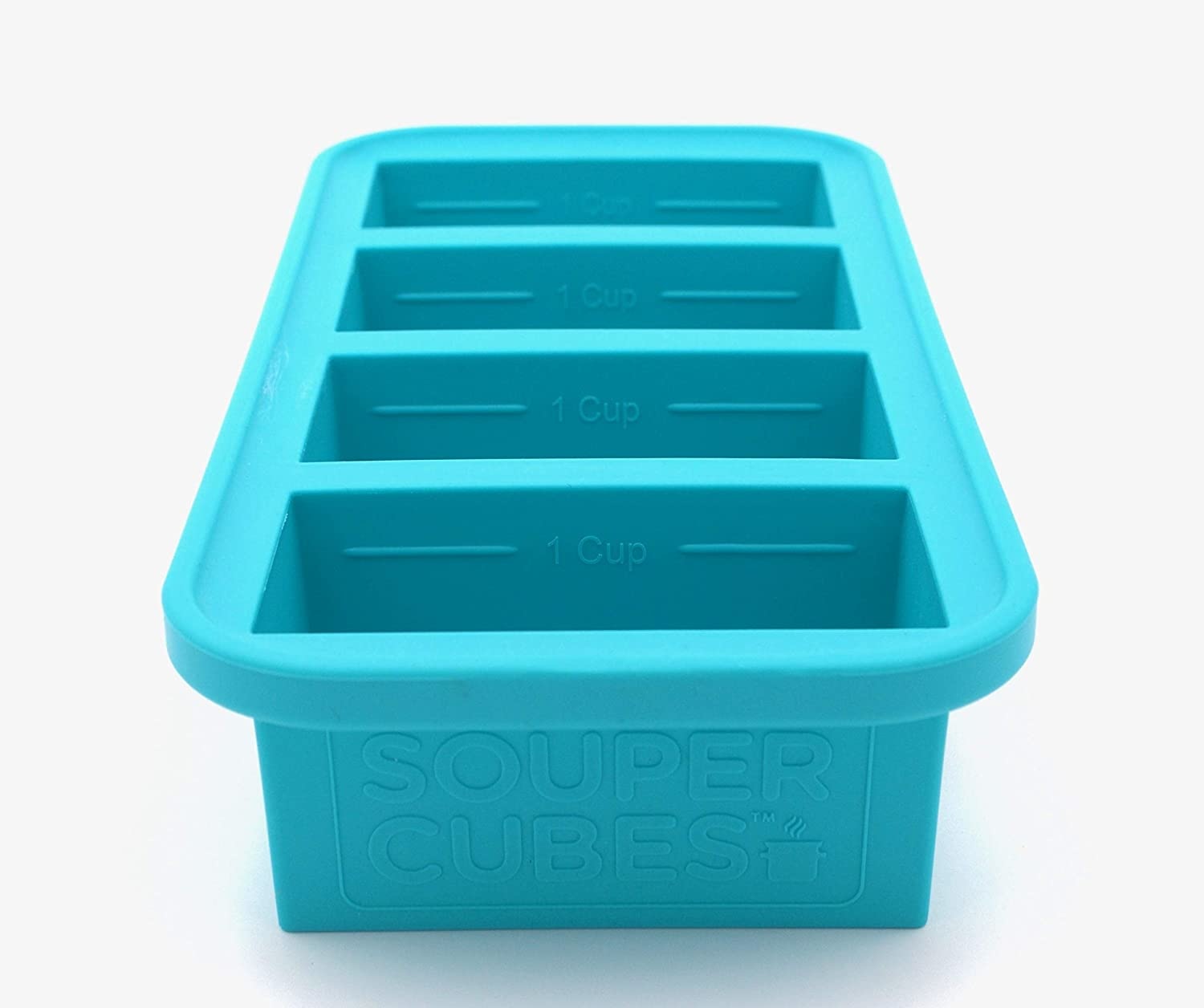 1 tasse extra large plateau de congélation pour soupe, bouillon, sauce, bac  à glaçons avec couvercle, moules en silicone, bols à soupe, quatre grandes  portions, 1 tasse cube-2 paquets (bleu) : 