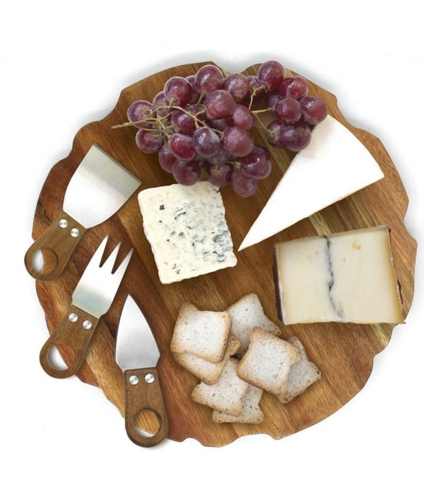 Natural Living Ensemble de 3 couteaux à fromage acacia Alpin de Natural Living