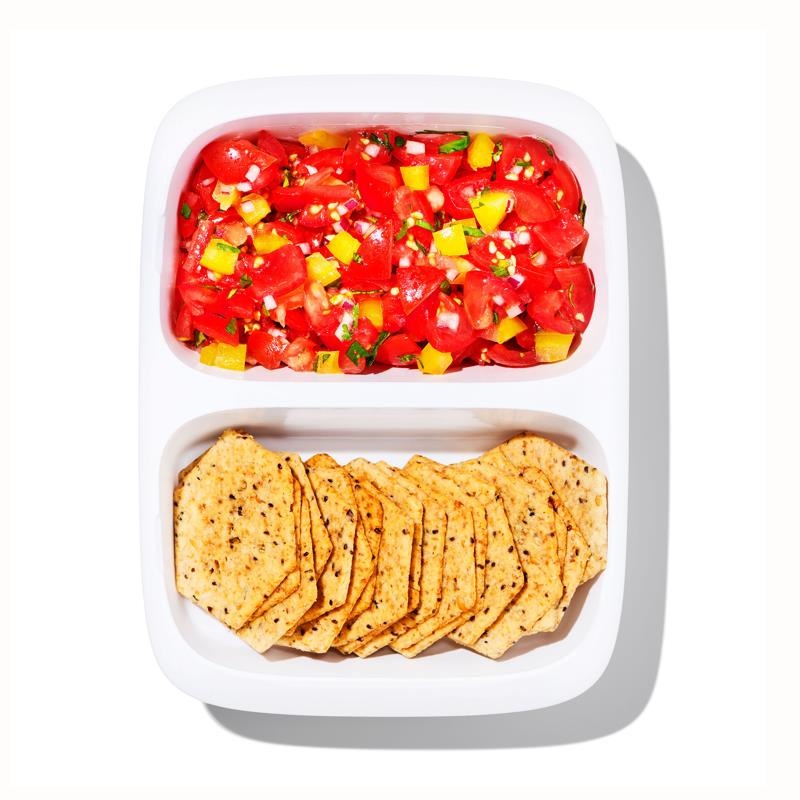 PREP&GO Boite alimentaire Lunch box 2 compartiments OXO 0.4 L