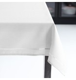 Harman Harman Round Linen Look Tablecloth 70"R, White