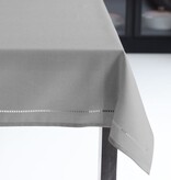 Harman Harman Round Linen Look Tablecloth 70"R, Grey