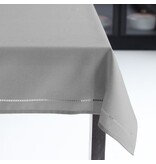 Harman Harman Round Linen Look Tablecloth 70"R, Grey