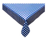 TEXSTYLES Vinyl Tablecloth 54" x 72" "Gingham", Blue