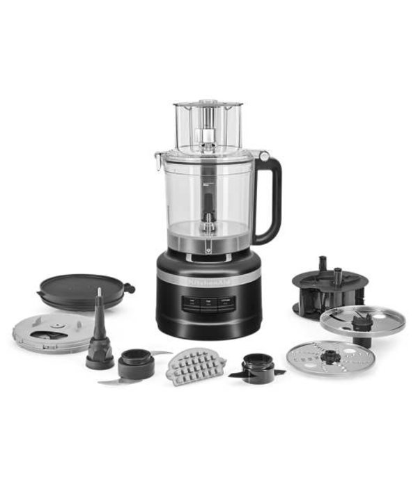 Robot culinaire 13 tasses avec trousse de tranchage en dés noir mat de KitchenAid