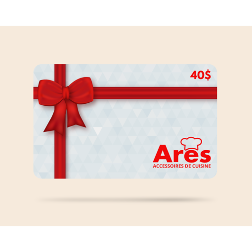 Carte-cadeau de 40$ Ares Cuisine - VALIDE EN MAGASIN SEULEMENT