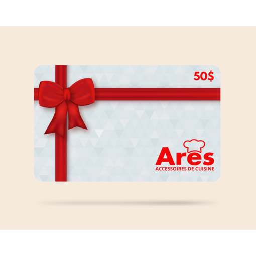 Carte-cadeau de 50$ Ares Cuisine - VALIDE EN MAGASIN SEULEMENT
