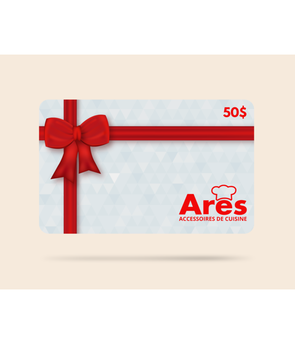 Carte-cadeau de 50$ Ares Cuisine - VALIDE EN MAGASIN SEULEMENT