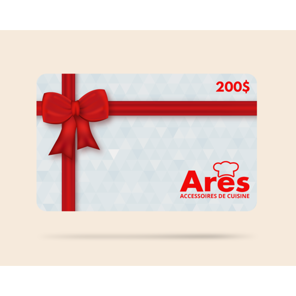 Carte-cadeau de 200$ Ares Cuisine - VALIDE EN MAGASIN SEULEMENT