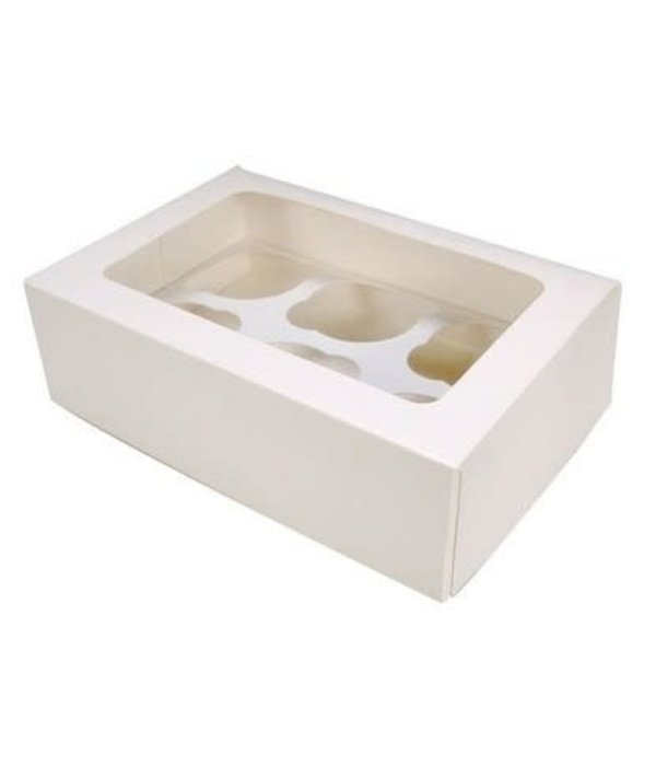 Vincent Sélection  Boîte à muffins blanche avec insert de 6 cavités de Vincent