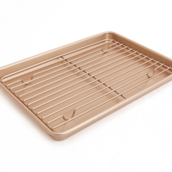 ChefMade Professional Series Champagne Gold Cookie Sheet with Rack