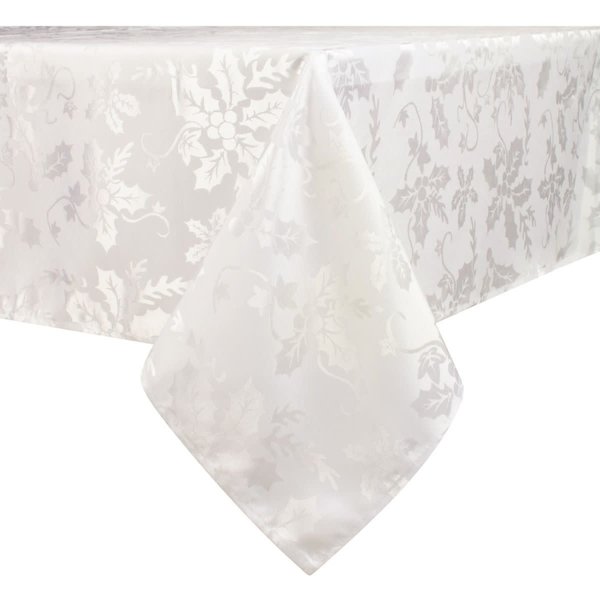 Safdie Jacquard White Tablecloth 52 x 70''