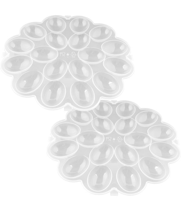 Plateau à œufs avec couvercle à clipser