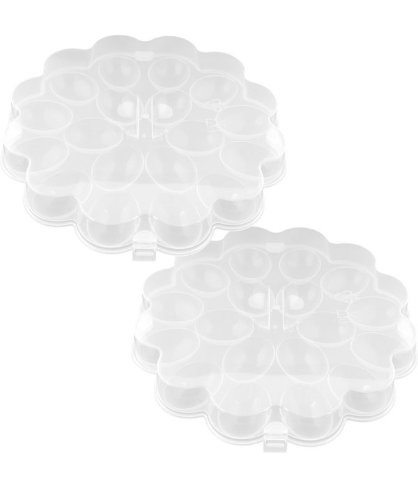 Plateau à œufs avec couvercle à clipser