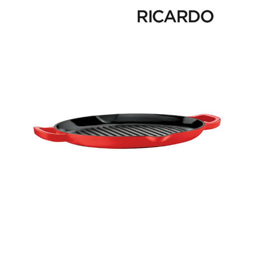 Ricardo Poêle striée en fonte rouge 32cm de Ricardo