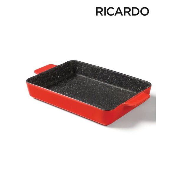 Red ceramic baking dish 33 x 24cm by Ricardo