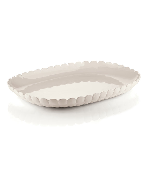 Guzzini Plateau de service "Tiffany" 32cm, blanc laiteux de Guzzini